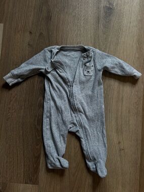Carter's Heather Gray Footed Baby One-Piece